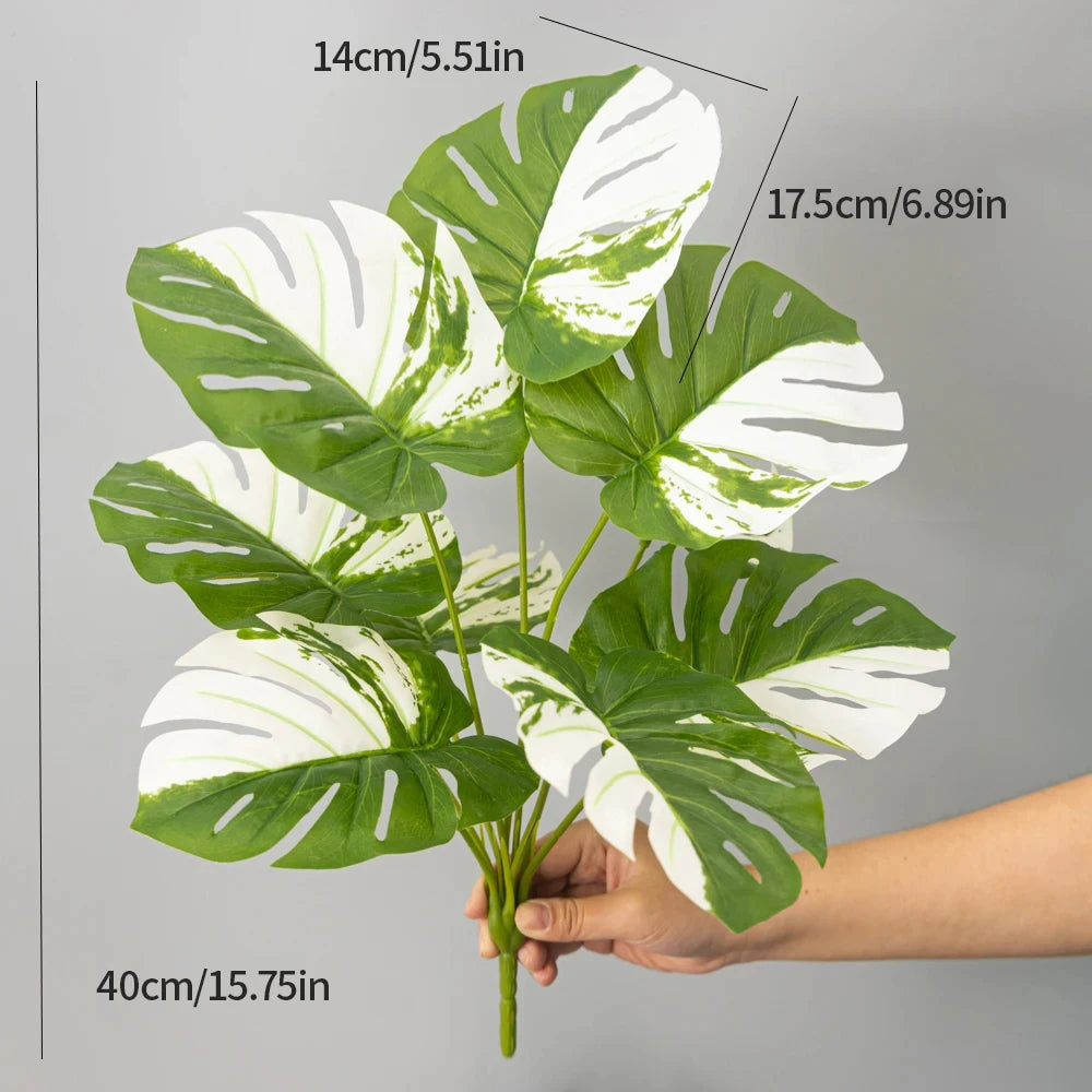 Artificial tropical plant with banana leaves for garden decoration