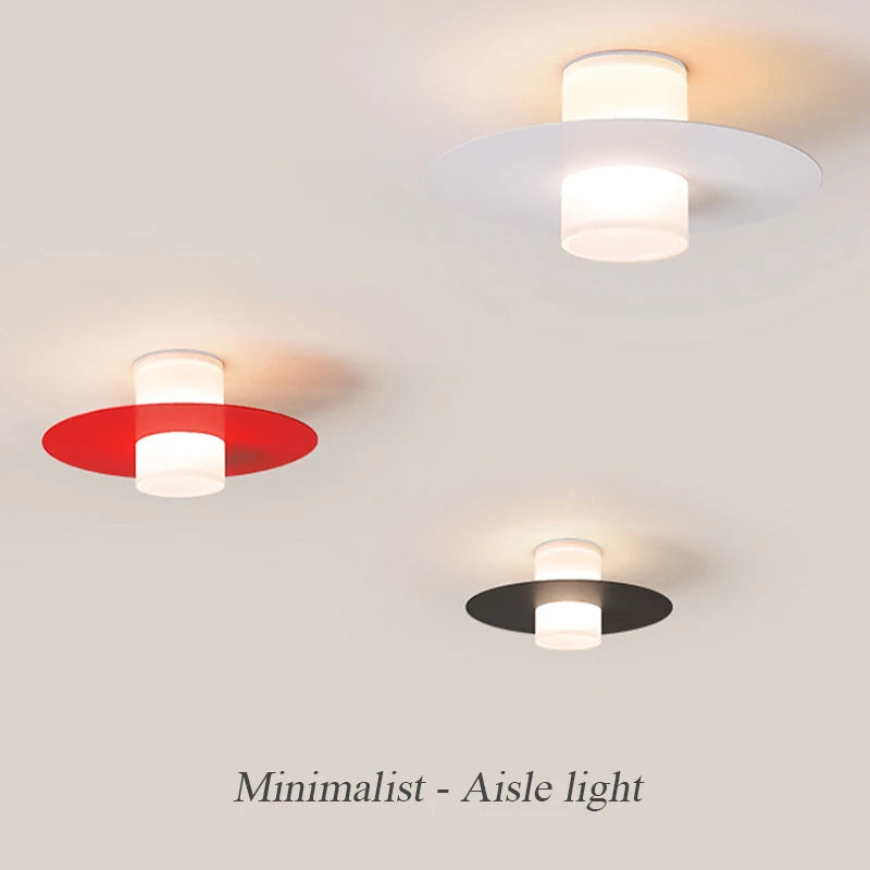 Modern LED ceiling light for hallway, corridor, lounge, dining room, kitchen, bedroom – black or white
