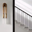 Metal and fabric wall light with acrylic lighting