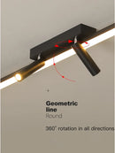 Modern LED chandelier with acrylic spotlights for indoor lighting