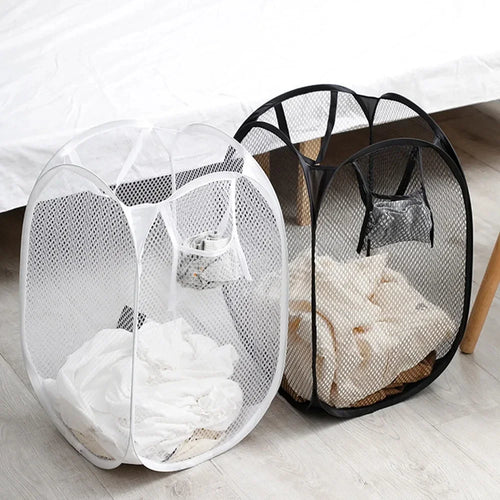 foldable laundry basket ventilated large capacity portable - vue 2 sur 7