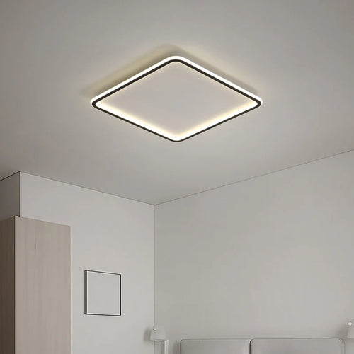 Ultra slim modern design square panel ceiling light for interiors - vue 5 sur 6