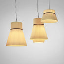 Nordic artistic fabric pendant light with vertical grain