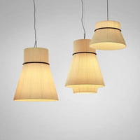 Nordic artistic fabric pendant light with vertical grain