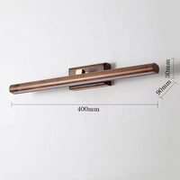 luxury walnut led mirror 360° rotating wall light