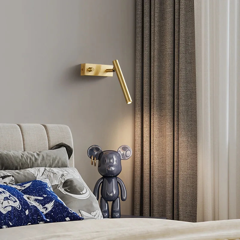 Copper wall lights with rotary switch