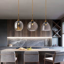 Modern glass chandelier for bar, restaurant, hotel, or villa