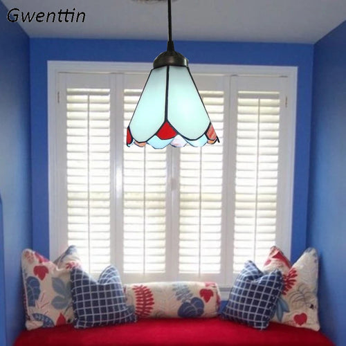 suspension tiffany méditerranéenne pour décoration intérieure élégante - vue 4 sur 9
