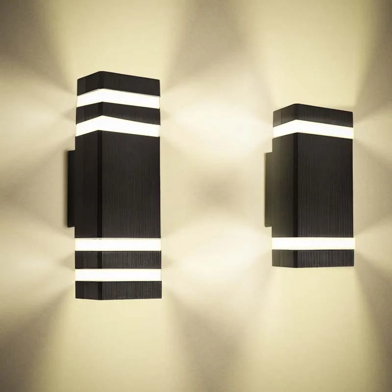 Decorative LED outdoor wall light, waterproof for stairs, living room, bedroom
