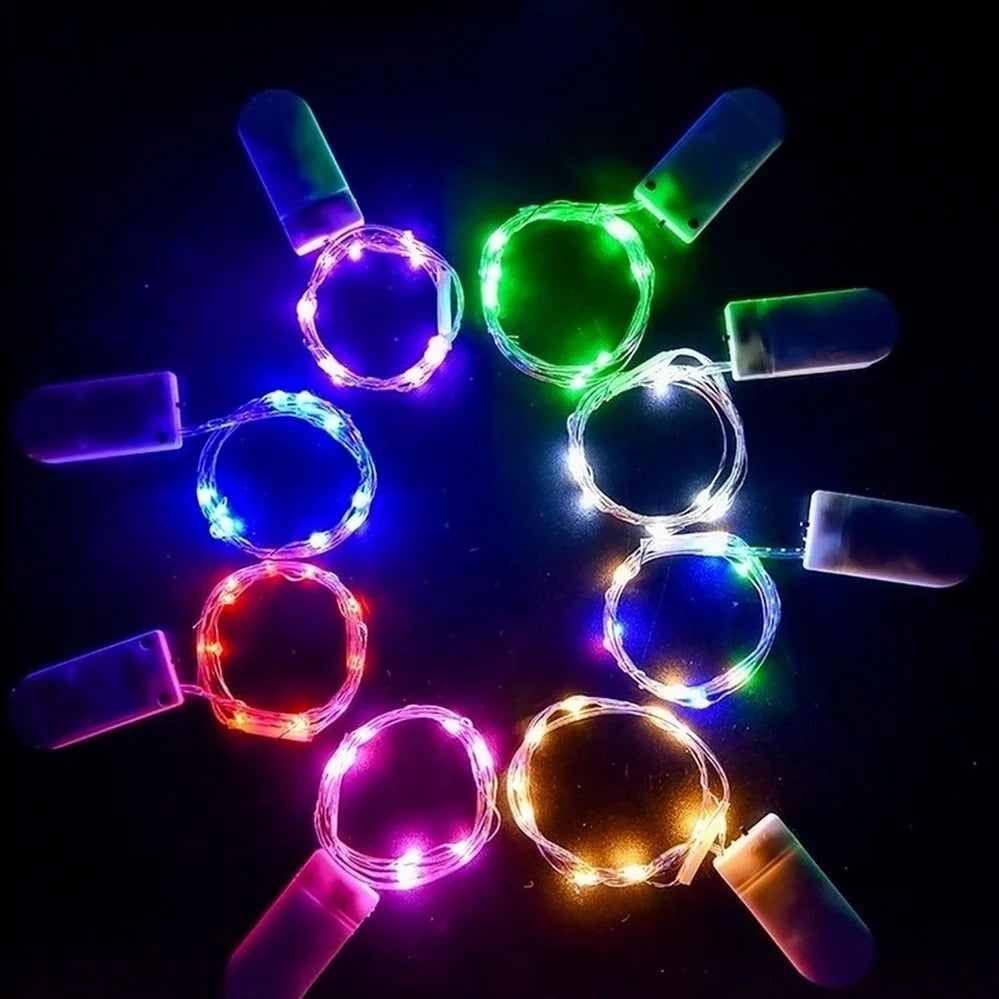 Copper wire LED string lights for festive decorations