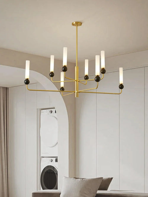 Modern LED chandelier for elegant and simple interior decor - vue 2 sur 10