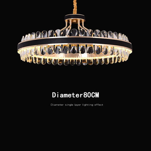 Modern crystal LED chandelier Winfordo for interior decoration - vue 9 sur 10