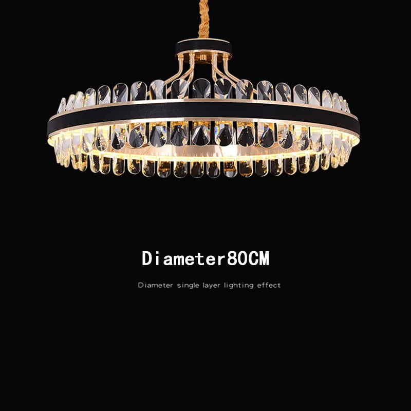 Modern crystal LED chandelier Winfordo for interior decoration - vue 8 sur 10