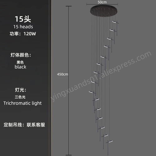 Modern acrylic pendant chandelier with creative 2023 LED design - vue 15 sur 17