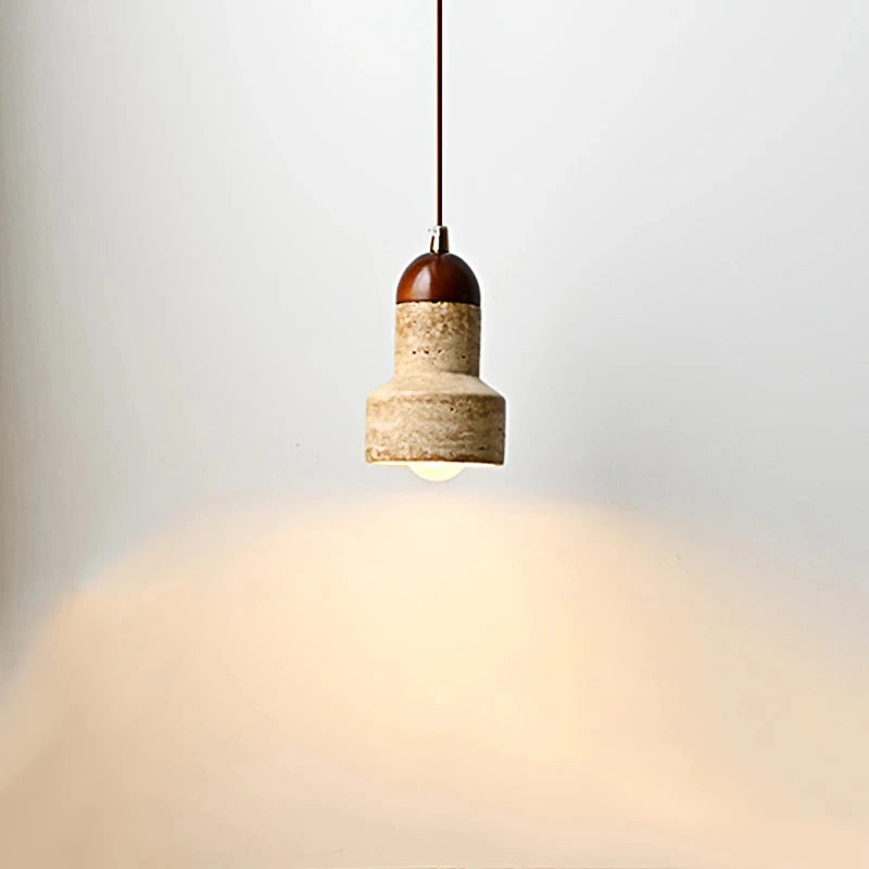 Modern limestone wall light for indoor and outdoor use
