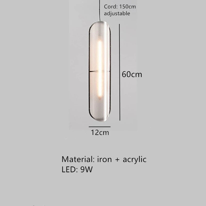Modern adjustable LED pendant light for interiors and decoration - vue 10 sur 12