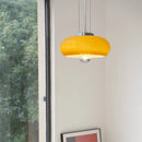 Nordic retro Bauhaus chandelier in metal and glass