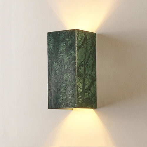 European style luxury green marble decorative LED wall light