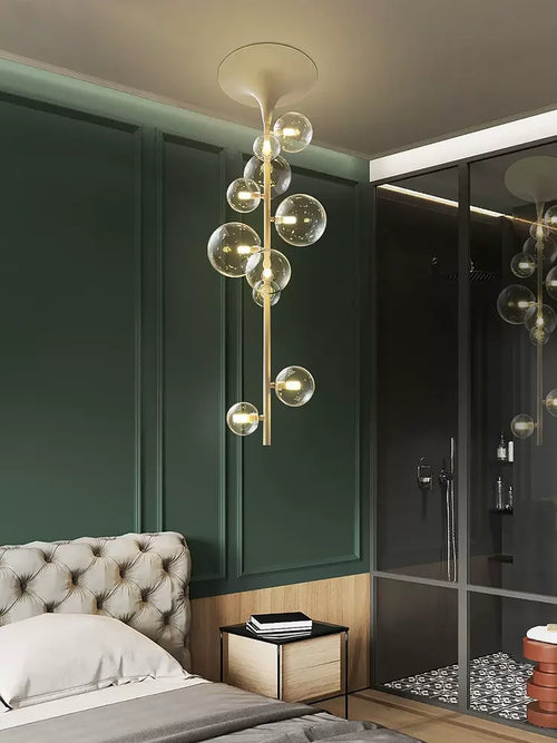 Modern creative LED chandelier for elegant interiors - vue 3 sur 12