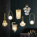 Suspended chandelier with new LED lamps 2023 for lighting