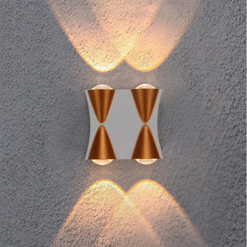 Telescopic LED wall light for indoor and outdoor decoration