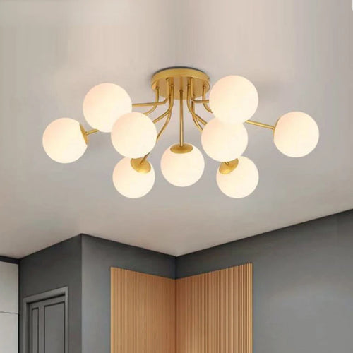 LED glass ball pendant light for restful sleep - vue 2 sur 11