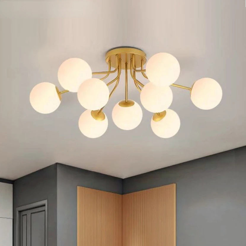 LED glass ball pendant light for restful sleep