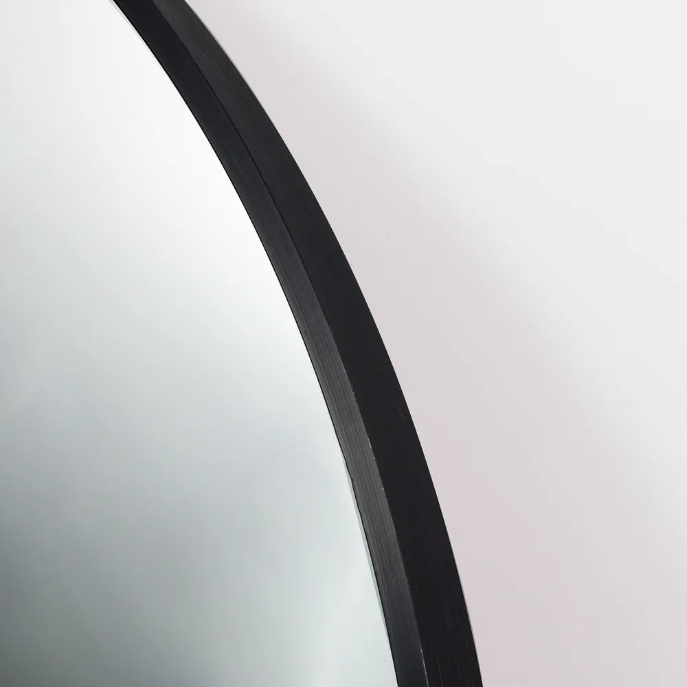 full length floor mirror semi-circular design for interior