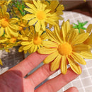 5 white daisy heads artificial flowers for festive decorations