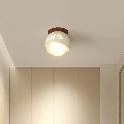 Concealed wabi-sabi style ceiling light in French cream - vue 2 sur 10