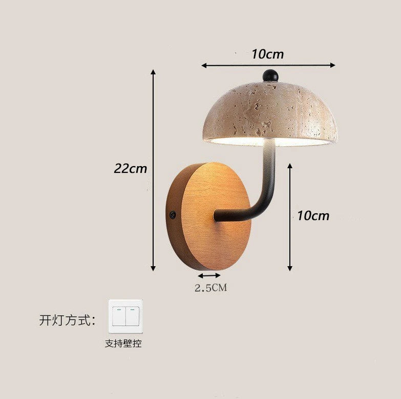 Nordic retro stone wall light for interior decoration
