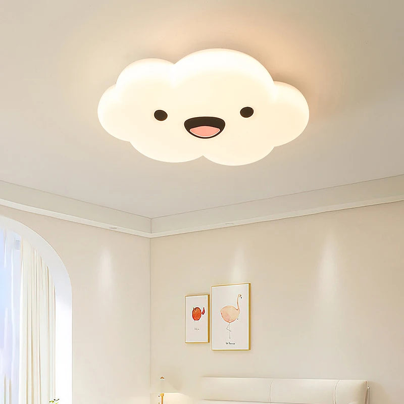 Modern smiley face ceiling light for indoor lighting - vue 5 sur 7