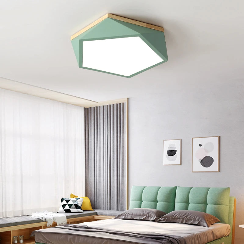 Simple modern geometric LED ceiling lights for lighting - vue 3 sur 16