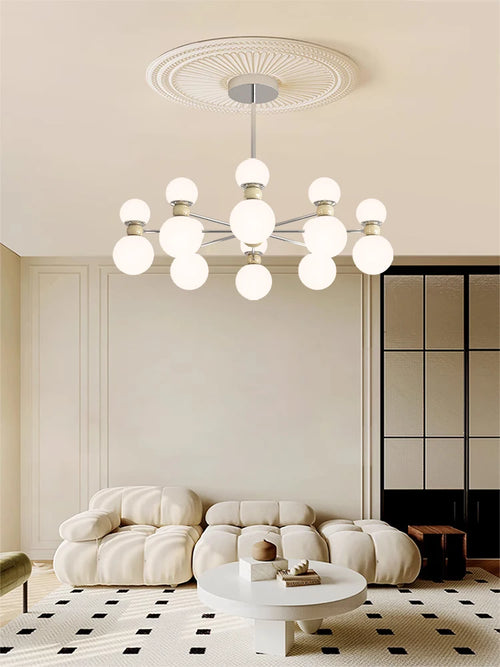 Dimmable pendant chandelier for modern interior decor - vue 5 sur 15