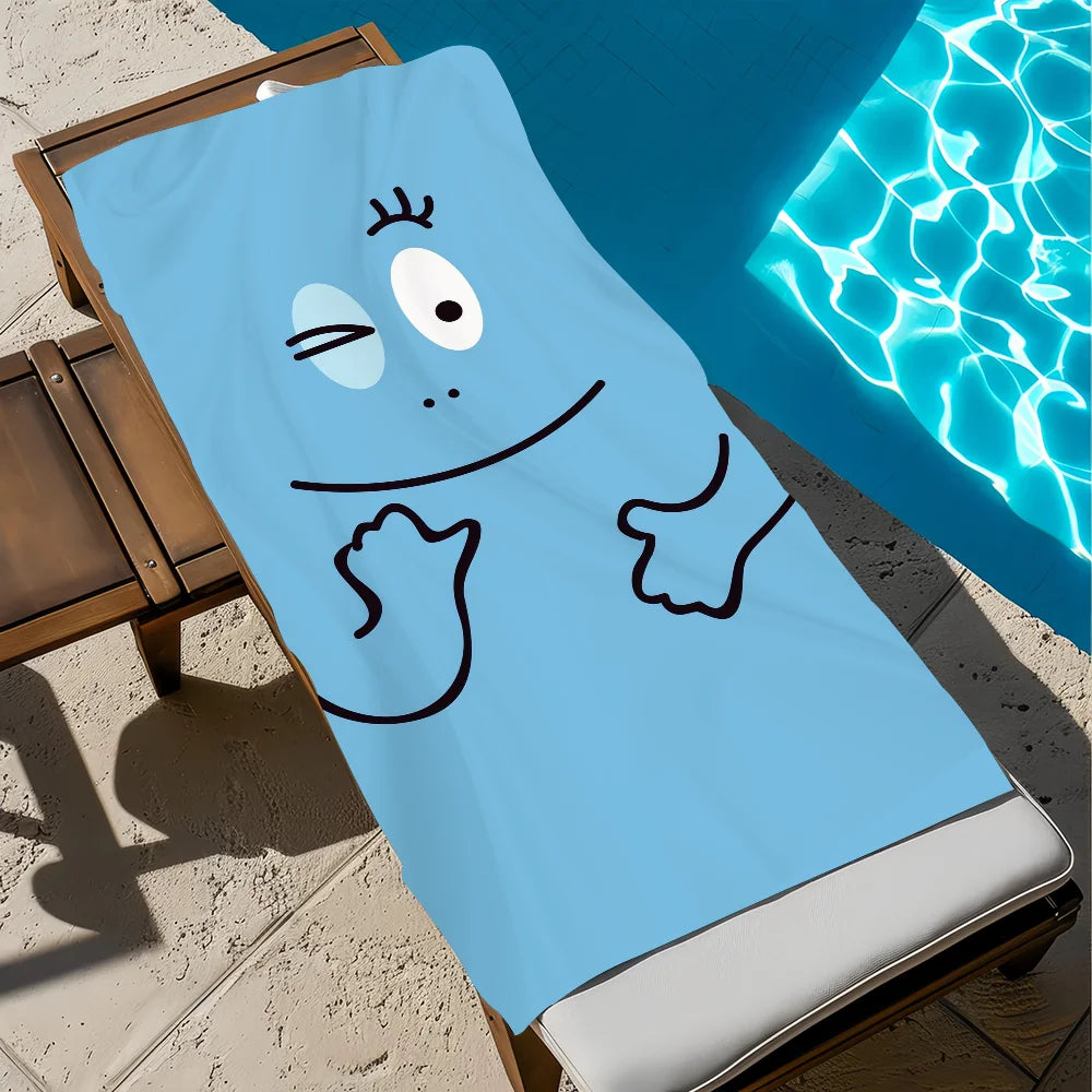 Barbapapa cartoon beach towel quick dry