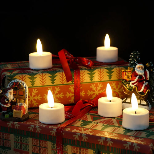 flameless led tea lights with remote control for party decorations - vue 6 sur 8