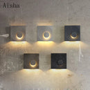 Industrial cement wall light for creative lighting