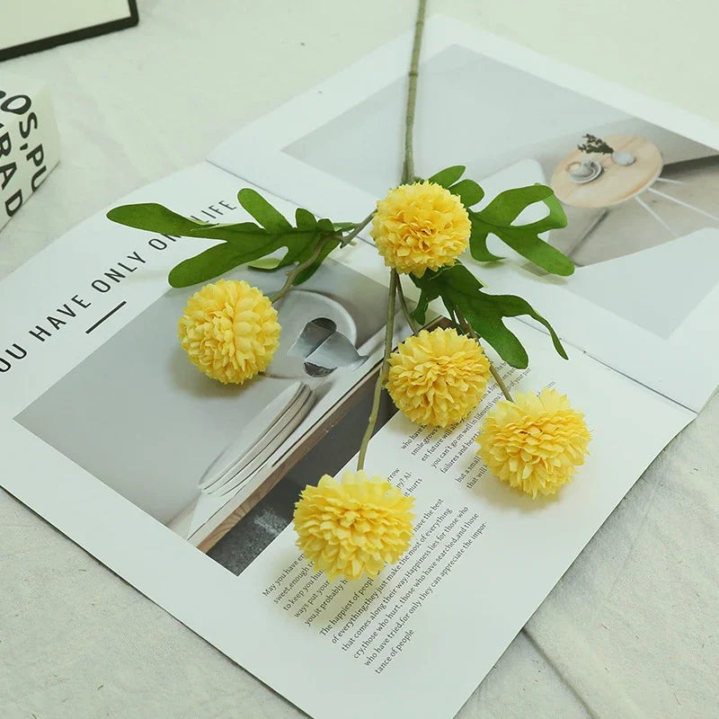 Artificial chrysanthemum branch for elegant floral decoration