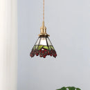 Nordic style stained glass pendant light for industrial lighting