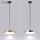 Elegant nordic-style circular iron pendant light for interior