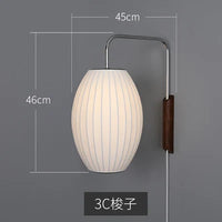 Modern Nelson Ball silk fabric wall light for hotel
