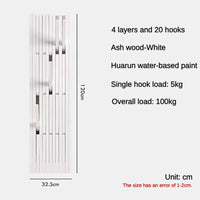 wooden wall coat rack for clothes and keys