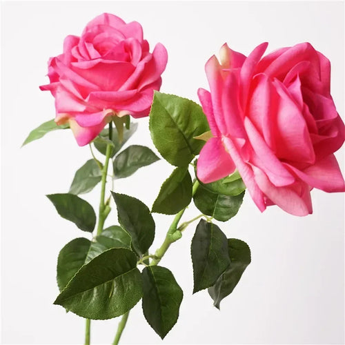 Realistic decorative white artificial roses for weddings - vue 3 sur 12