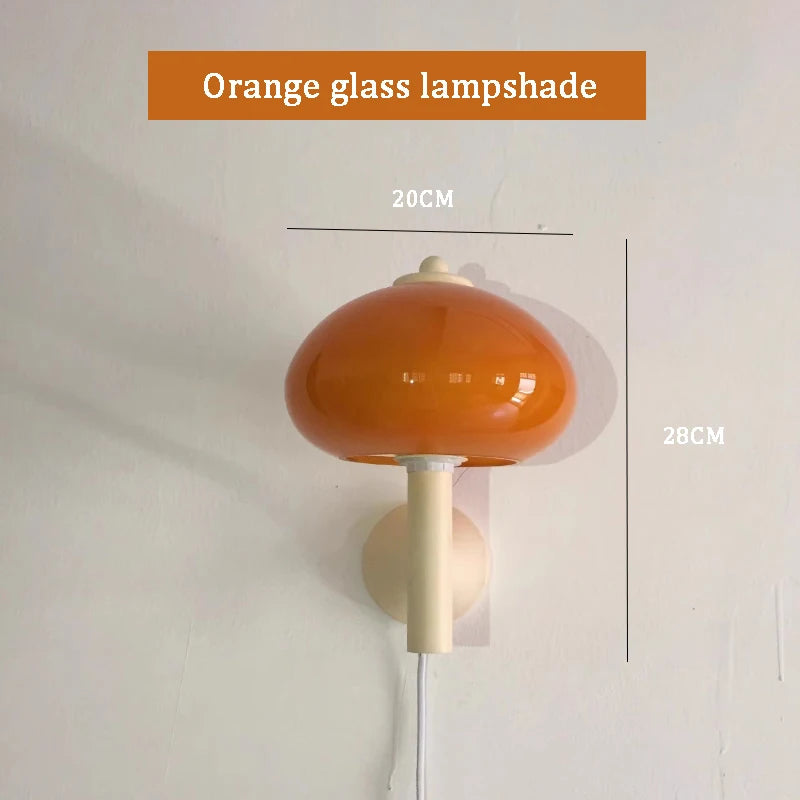 White glass wall light for nordic interior decor