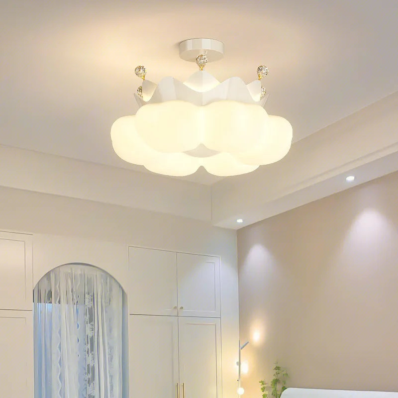 Romantic cloud-shaped ceiling light for children's room - vue 5 sur 12