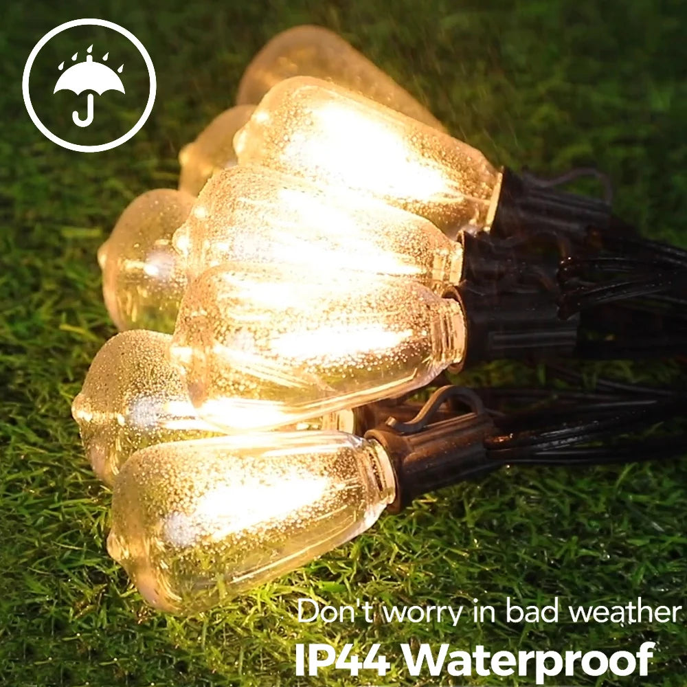 Unbreakable LED string lights for outdoor festive and decorative lighting
