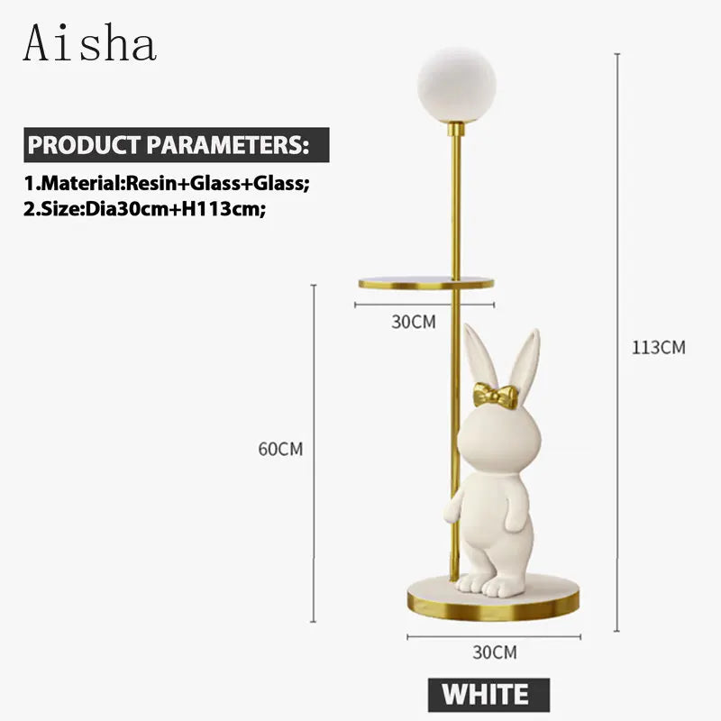 Nordic rabbit floor lamp for children's room - vue 5 sur 11