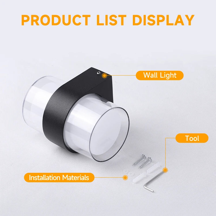 Decorative outdoor wall light for garden and garage