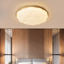 Minimalist nordic LED ceiling light in acrylic and wood, pumpkin shape