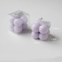 small handmade scented soy wax cube candle